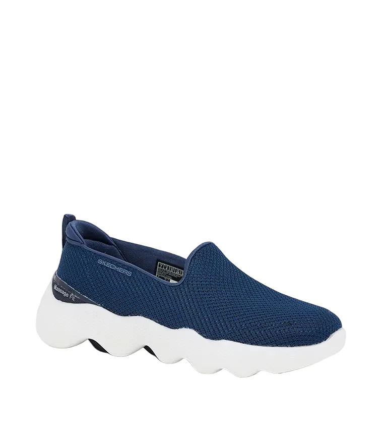 SKECHERSGO WALK MASSAGE FIT Mesh Detail Slip-On Shoes 124908-NVY SKW139 - Image 3
