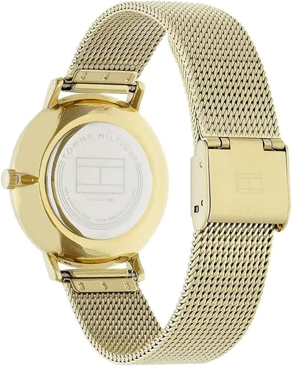 TOMMY HILFIGER Analogue Multifunction Quartz Watch for women with Gold colored Stainless Steel mesh bracelet - 1781943 TTW39 - Image 3