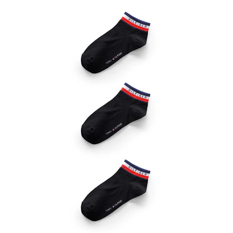 TOMMY HILFIGER COTTON ANKLE 3-PACK SOCKS SU31 - Image 3