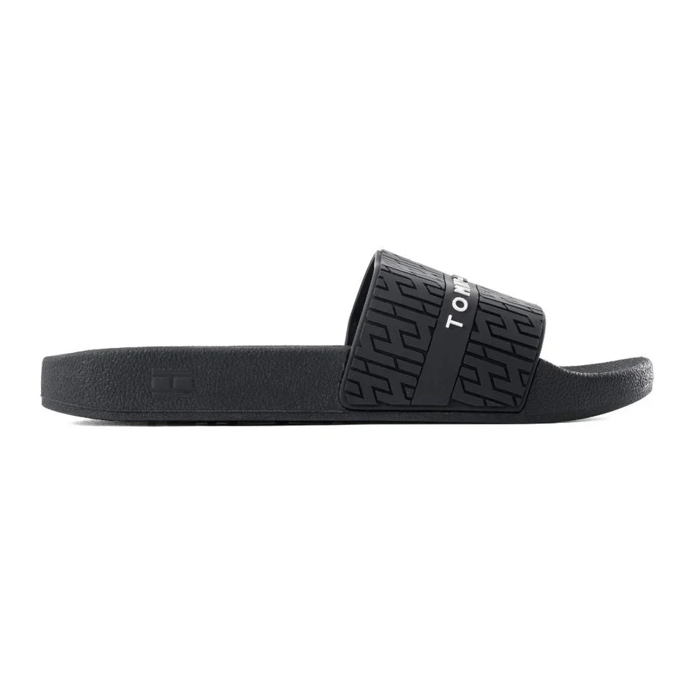 Tommy Hilfiger Dewts Logo Monogram Slides Men - BLK SLM4