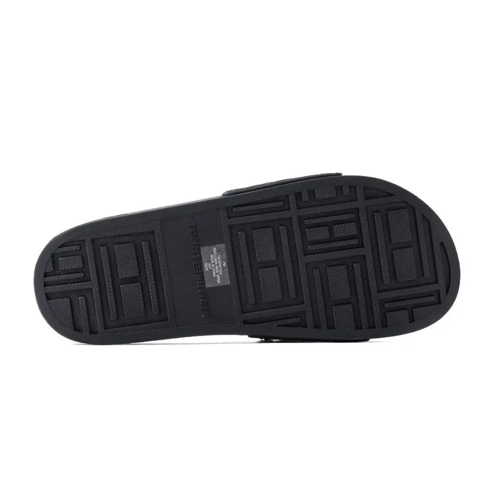 Tommy Hilfiger Dewts Logo Monogram Slides Men - BLK SLM4 - Image 4