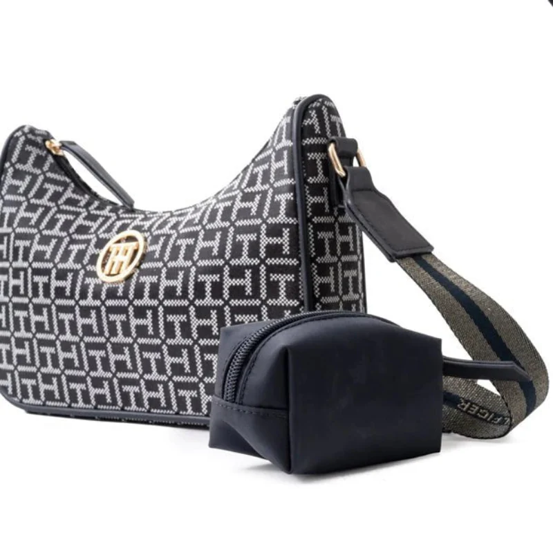 TOMMY HILFIGER Riley All Over Monogram Baguette Bag TB154 - Image 4