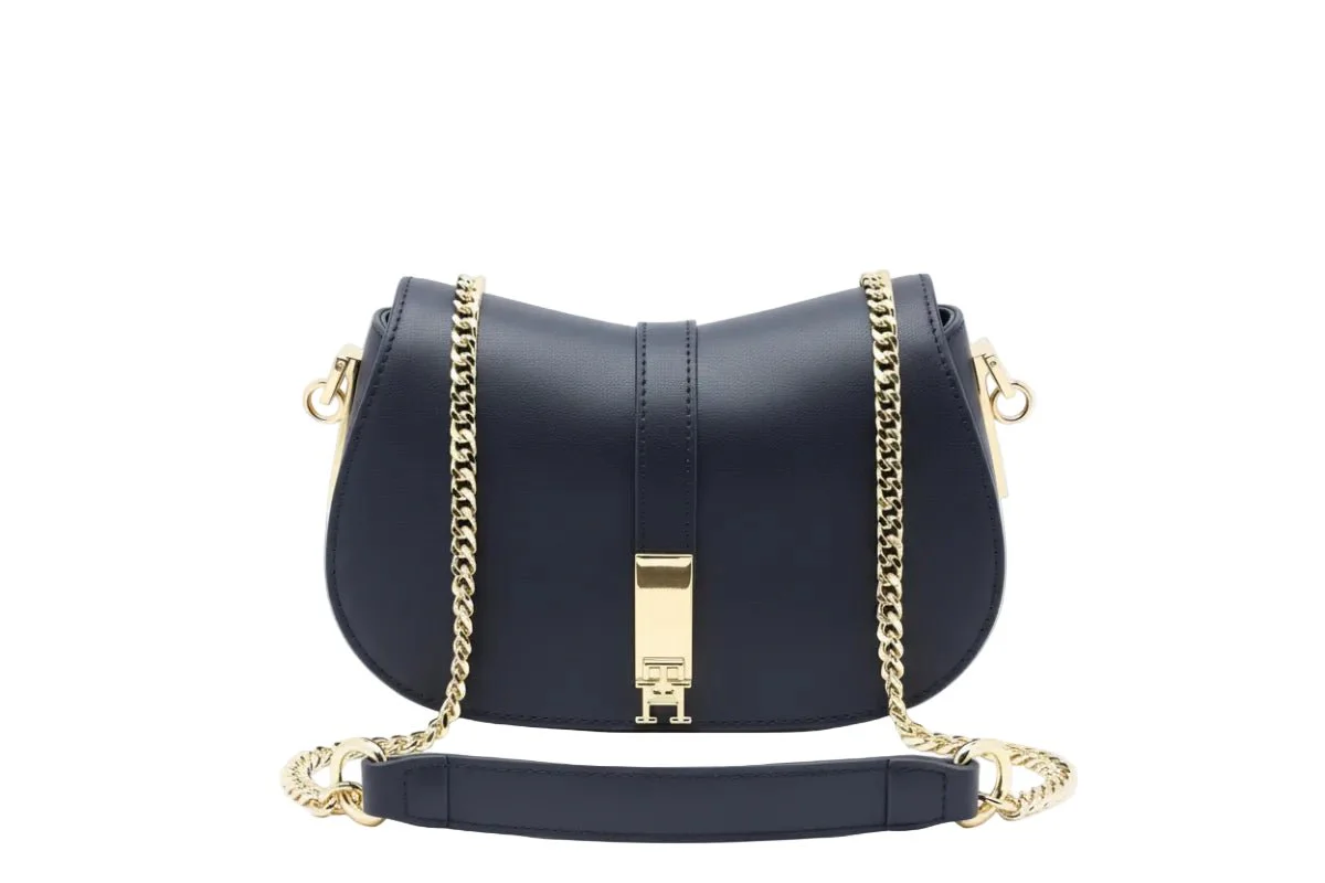 TOMMY HILFIGER Solid Blue Pu Sling Bag TB185