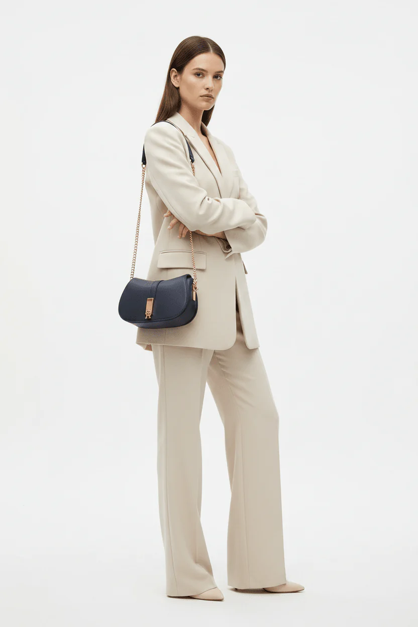 TOMMY HILFIGER Solid Blue Pu Sling Bag TB185 - Image 2