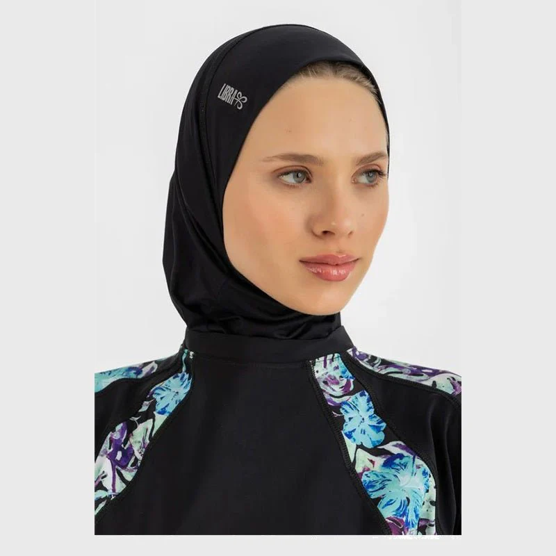 Ultra-Fit Swim Hijab - Black - Image 2